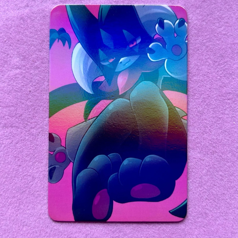 Zorua Midnight Pounce — Rainbow Gloss Foil Collectible Art Card ✨
